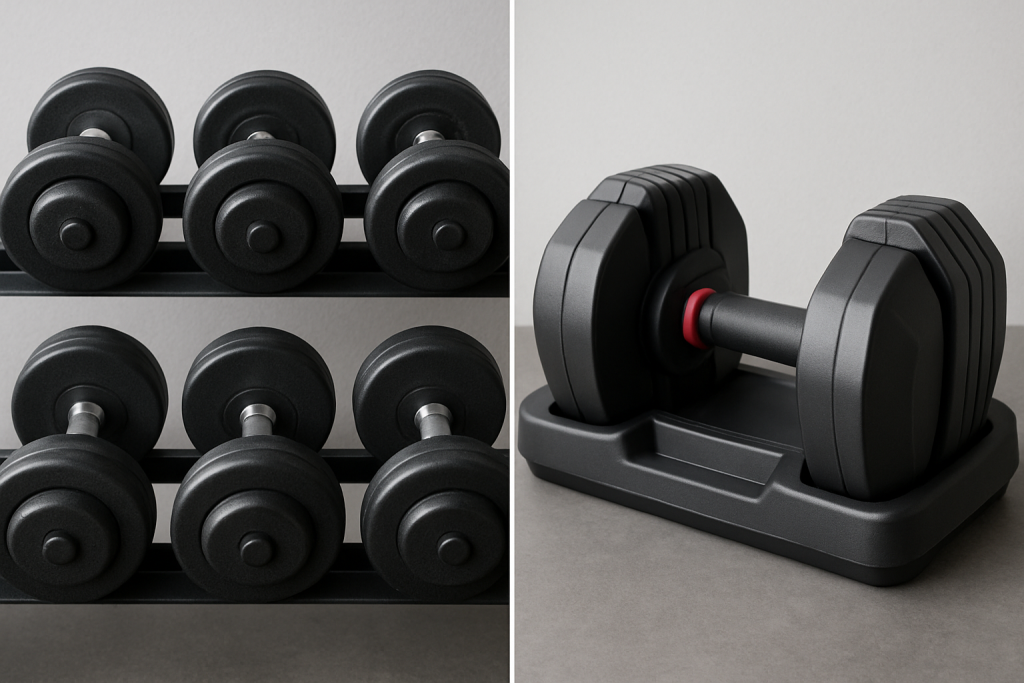 fixed dumbbells vs adjustable dumbbells