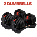 24kg adjustable dumbbell set