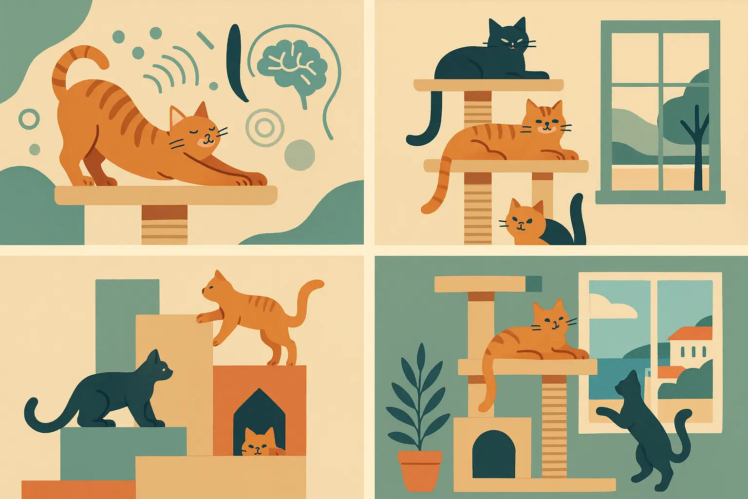 κάνουν τα δέντρα γάτας τις γάτες ευτυχισμένες