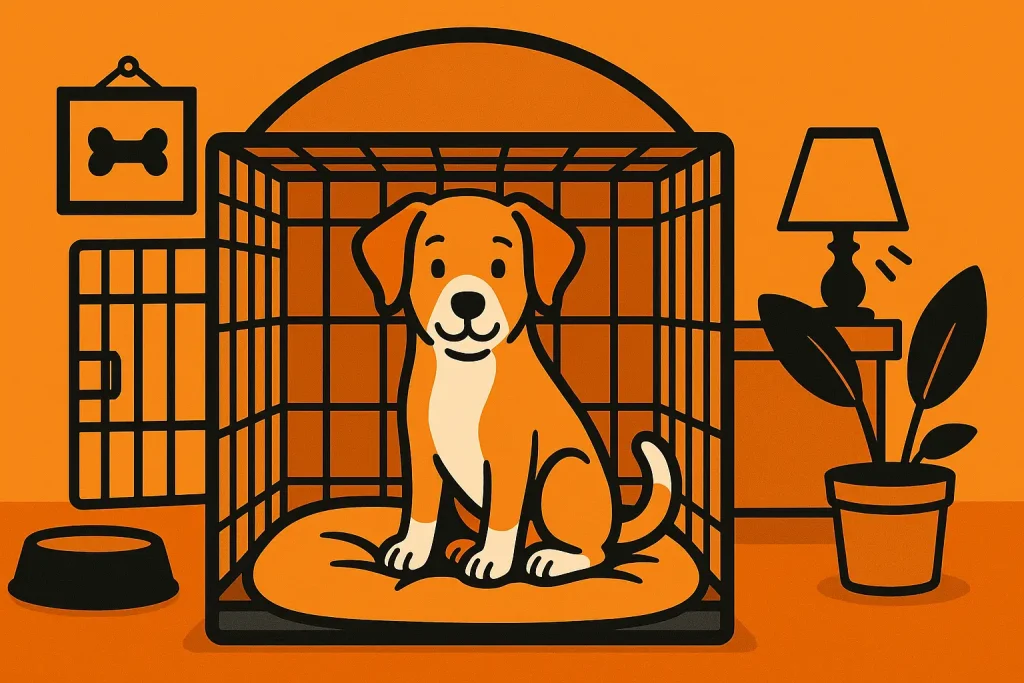 dog cage training