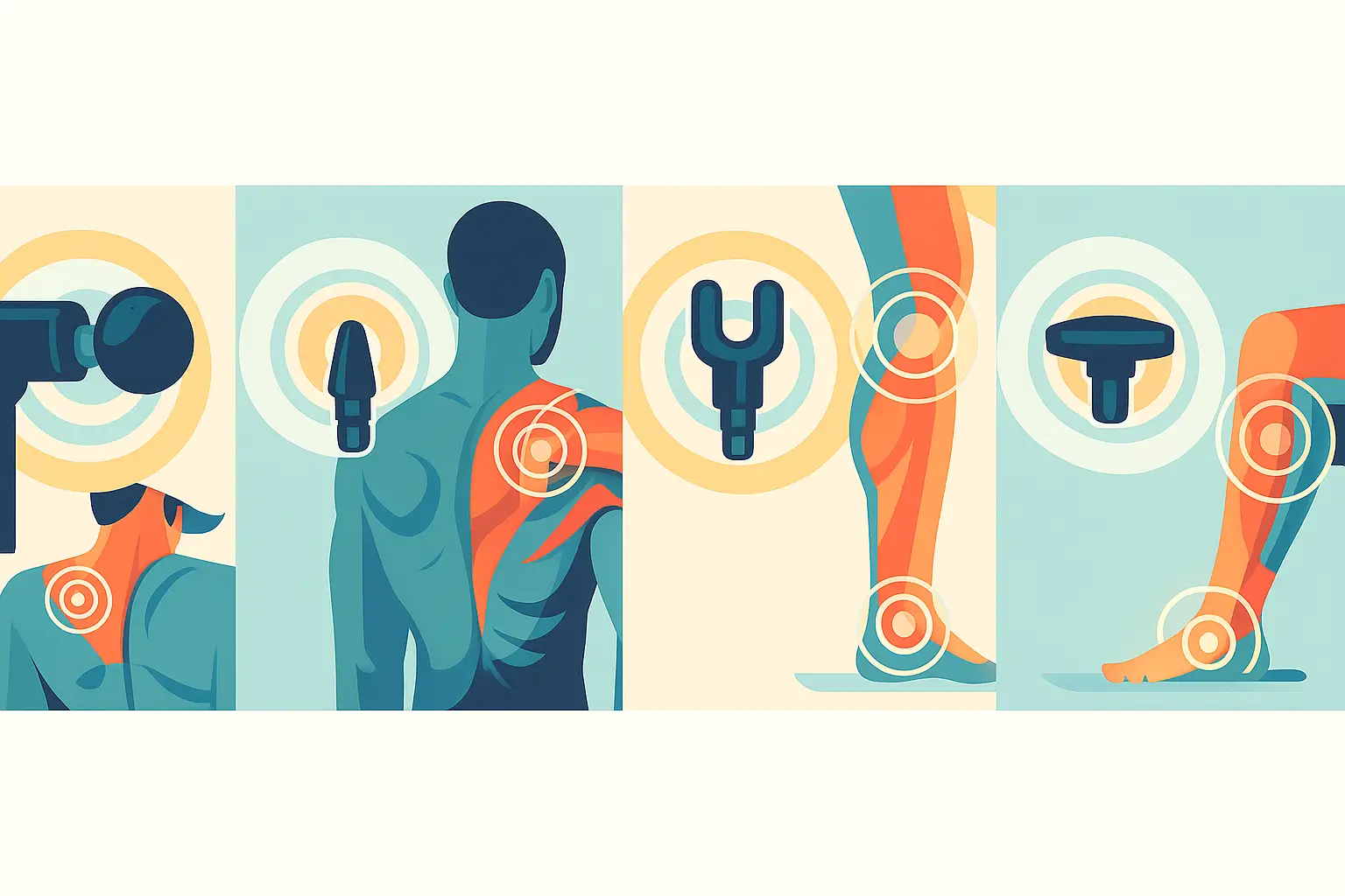 massage gun attachments for each body part