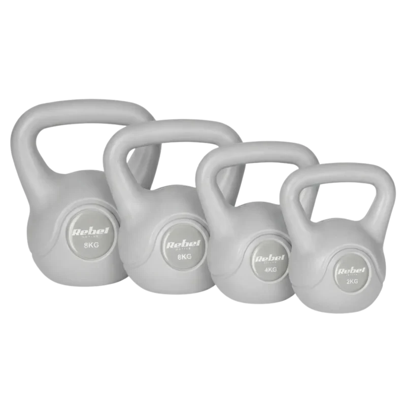 Rebel Active Cement Kettlebell Set 20kg (2kg, 4kg, 6kg, 8kg)