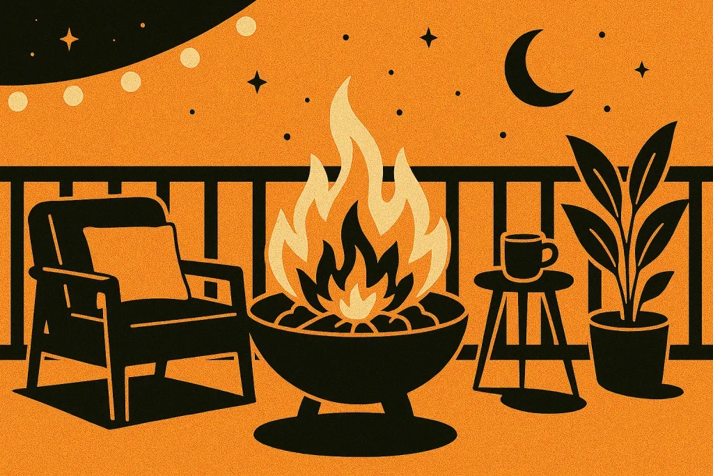 how to style a garden with a fire pit