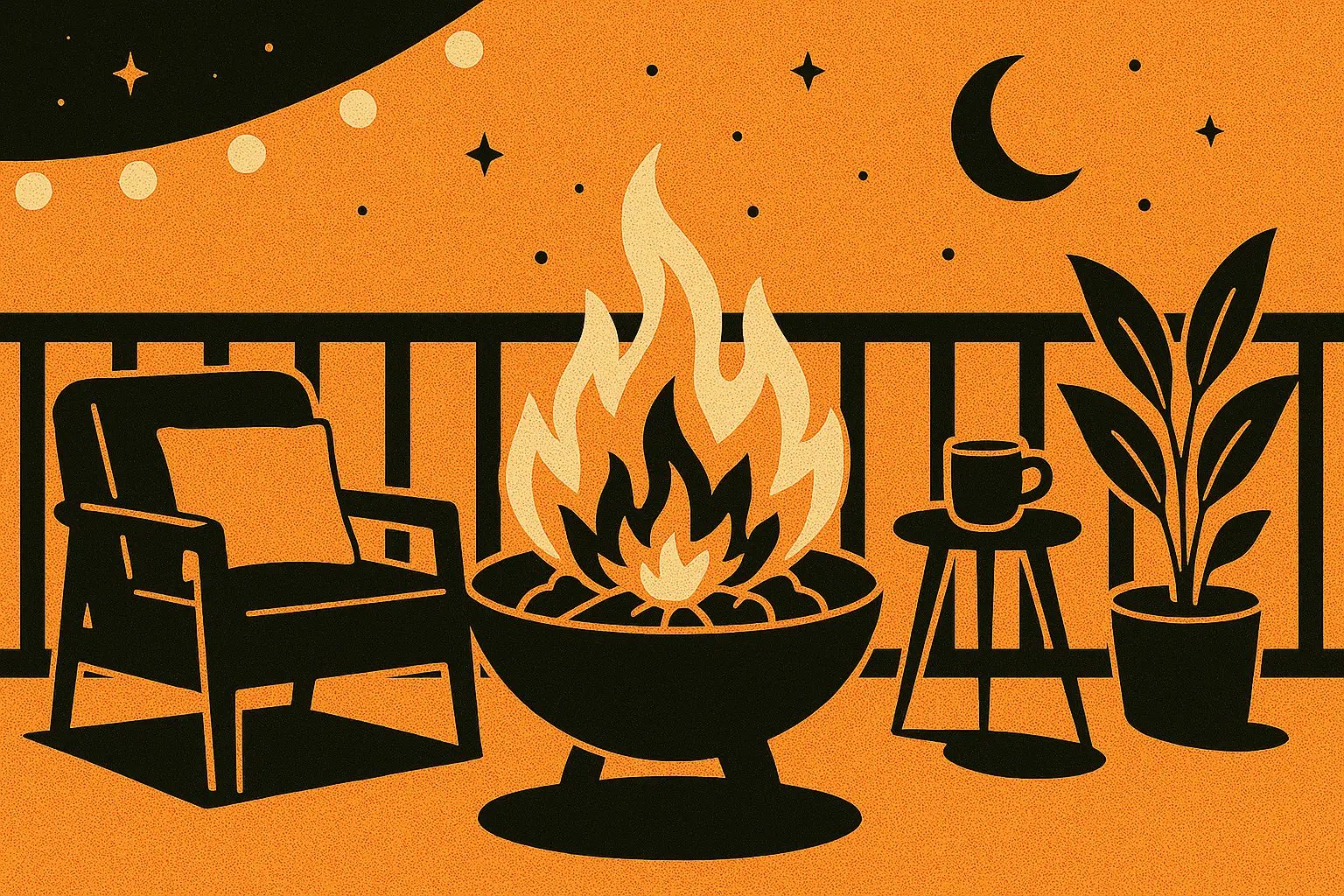 how to style a garden with a fire pit